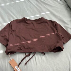 SKIMS BRAND NEW TAG STILL ON Brown Crop Top